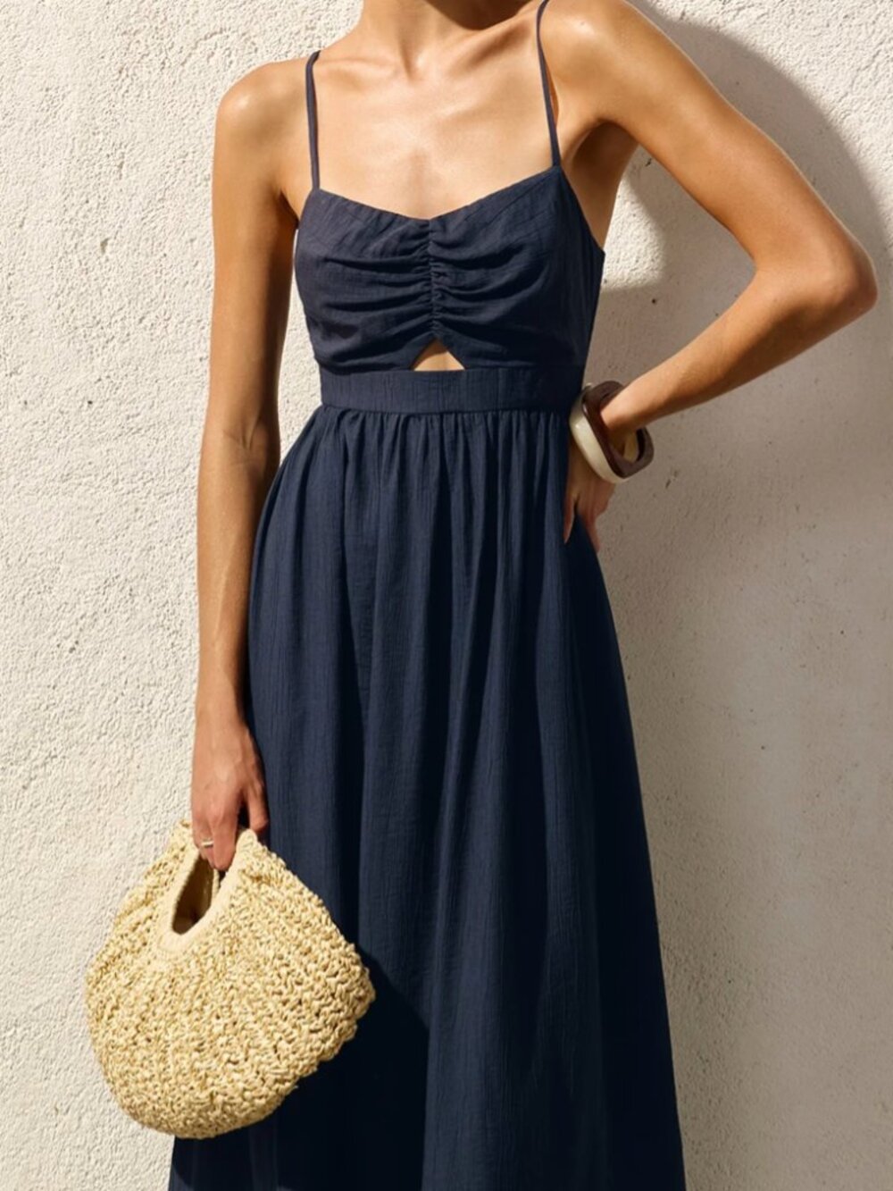 Commense Cut Out Cami Maxi Dress S